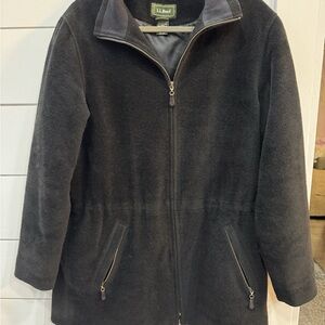 L.L. Bean Black Fleece Jacket Size M